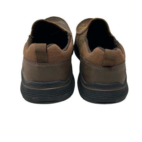 Skechers Mens Size 9.5 Brown Relaxed Fit Air Cooled Memory Foam Slip-On Shoes - Picture 4 of 9